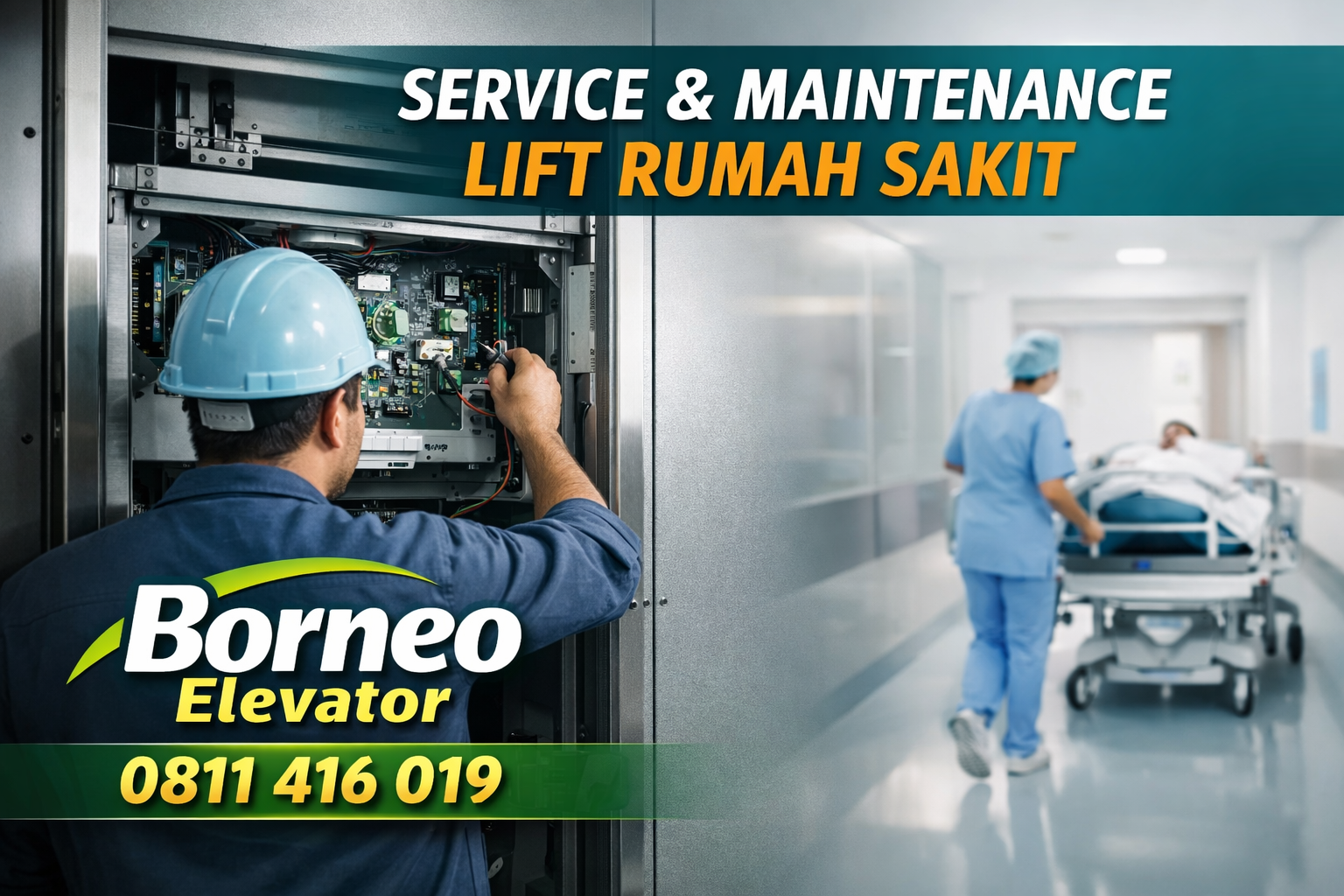 Service & Maintenance Lift Pasien Rumah sakit Kuala Pembuang