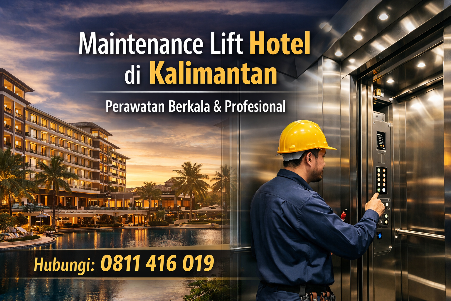 Maintenance Lift Hotel di Kalimantan untuk kenyamanan dan keselamatan tamu